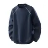 Sida Lai Edición Especial Costura de Contraste Cuello Redondo Sudadera con Capucha Hombre Primavera y Otoño Nuevo Pareja Holgada Casual Top Manga Larga Jersey Mujer