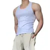 Colete Masculino de Verão, Estilo Simples, Costela Grossa, Estilo de Rua, Sem Mangas, Fitness, Elástico, Corte Justo, Absorvente de Suor, para Homens Musculosos
