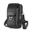 Bolsa de Cinto de Couro Genuíno para Celular Masculina, Bolsa de Cintura, Bolsa Transversal de Ombro Único, Estojo Vertical para Celular em Couro de Vaca de Primeira Camada