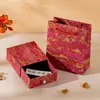 Caja de Joyería Tipo Cajón Estilo Canal Asa de Perla Textura Estéreo Pendientes Collar Anillo Caja Deslizante Caja de Joyería