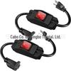 Cabo de extensão de switch padrão americano ETL SPT-2 núcleo 16AWG padrão americano dois plugue American Two plug macho e fêmea cabo de extensão de encaixe