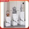 Entrada sala de estar pedestal de mármol de alta superficie vertical soporte de exhibición mueble de TV base decorativa de mármol de pie