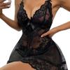 Nuevo Conjunto de Falda de Malla de Encaje con Tirantes Bordado y Ropa Interior Sexy e Interesante para Comercio Exterior Transfronterizo Europeo y Americano