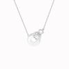 Collar con colgante de ágata blanca Shangying S925 Plata de Ley Nuevo Corte nicho de alta gama diseño con sentido de hebilla de seguridad de calabaza