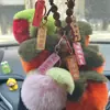 Chaveiro Fofo Coisas Boas Acontecem Bolsa de Estudante Caqui Pingente Decorativo Chaveiro de Pelúcia Pingente Pequeno Presente