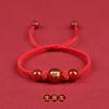 Pulseira de Corda Vermelha do Zodíaco Ano do Dragão 2024 para Homens e Mulheres, Ano de Nascimento, Corda Vermelha Trançada, Dragão, Cavalo, Galo, Pika, Coelho