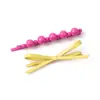 Goma para el pelo de cuentas acrílicas florales de colores caramelo estilo coreano y japonés, Cuerda para el pelo de bloqueo de color dulce estilo Hyuna con alta elasticidad