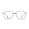 Elegante Montura de Gafas Retro de Titanio Multilado Patas de Titanio Flexibles Almohadillas Nasales de Silicona Amortiguadoras Se Pueden Combinar con Graduación para Venta Directa