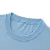 Modelo nuevo transfronterizo 2025 estilo fila simple con textura excepcional, tejido de punto para camiseta de manga corta de hombre con mezcla de seda de morera italiana