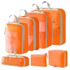 Set de 10 Bolsas de Almacenamiento de Viaje de Compresión Cuidadosamente Seleccionadas, Bolsa de Almacenamiento de Malla con Cordón para Empacar por Separado, Bolsa Organizadora para Equipaje, Maquillaje y Artículos de Tocador
