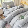 Conjunto de Tres Piezas de Algodón Puro a Cuadros, Conjunto Simple de Tres Piezas de Algodón Puro para Estudiantes, Conjunto de Seis Piezas para Litera de Dormitorio al por Mayor