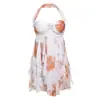 Moda Femenina Nueva Verano 2026 Estilo Europeo y Americano Transfronterizo Vestido Corto Sexy de Cuello Halter Espalda Descubierta con Dobladillo Irregular para Mujer