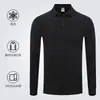 Camisa tipo polo de manga larga con solapa para otoño e invierno, camiseta con estampado, decoración, conjunto de uniforme de trabajo, ropa de trabajo, camiseta publicitaria con bordado L