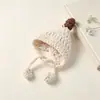 Gorro mini de punto lindo muñeco de peluche hilo atuendo accesorios de peluche tocado diy decoración de muñeca hecha a mano