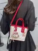 Bolsa Saco de Cor Contrastante de Nicho Transfronteiriça para Mulheres 2025 Nova Versátil Tendência Bolsa de Mão para Trabalho Simples Bolsa de Ombro Transversal