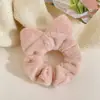 Accesorio para el Cabello de Encaje Plisado Mismo Estilo que Zhao Lusi Goma para el Cabello de Tela Beige Diadema de Encaje Scrunchie Atmosférico