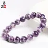 Pulsera de Amatista Natural Fantasía de Cristal Beibeifu Pulsera de Cristal Morado Degradado de Moda Cuentas Sueltas Venta al por Mayor