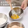 Tigela de Cozinha de Aço Inoxidável Tigela de Salada de Macarrão Estilo Coreano para Misturar Legumes, Frutas Frias, Assar, Tigela Doméstica para Uso Diário na Cozinha