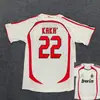 0607 retro AC Milán No. 22 Kaka camiseta de visitante Liga de Campeones Pirlo AC camiseta de fútbol de manga corta venta al por mayor transfronteriza