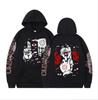Hellsing Royal National Teaching Knights Moletom com Capuz de Vampiro Veludo Plus Jaqueta Moletom Unissex Hoie
