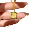 Collar de Tostada Dorada Pequeña para Mujer Diseño de Nicho ins Lindo Elegante Dulce Versátil Personalidad Cadena para Clavícula