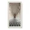 Pintura de Decoração de Entrada Estilo Americano Moderno Edição Vertical Pintura de Parede para Corredor Estilo Francês Atmosférico Entrada da Sala de Estar Mural Abstrato de Luxo Leve