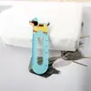 Regla de Palma de Lápiz Creativa Caricatura Mini Regla Portátil Colgante de Mochila Regla de Medición Papelería para Estudiantes Pequeño Regalo