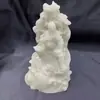 Estatua de Guanyin de Piedra Luminosa, Adorno de Culto en Casa del Bodhisattva Avalokiteshvara, Artesanías Hechas a Mano para la Entrada de la Sala de Estar, Guanyin Luminoso