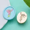 Cabezas de Sellos de Cera Serie Floral en Relieve, Diseños Artísticos de Plantas, Cerezo, Crisantemo Silvestre, Cabezas de Sellos de Cera de Latón Macizo al por Mayor