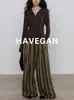 HAVEGAN/Camiseta de manga larga para mujer 2026 Nuevo estilo Cuello Henley Ajuste ceñido Elástica