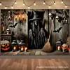 Tecido de Fundo Novo para Halloween Transfronteiriço Banner de Decoração de Festa de Alto Padrão Bandeira Pendurada de Feriado Layout Pano Pendurado Personalização