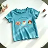 Camiseta de Manga Corta para Niña Amazon Verano 2026 Seda de Hielo Camiseta Básica de Media Manga para Niños Top Elegante para Bebé