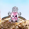 Anillo de tortuga colorido de platino y diamante azul más vendido transfronterizo moda para hombres y mujeres anillo simple una generación de venta al por mayor