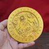 Dropshipping Contínuo de Espelho de Liga da Cidade Shanshui Oito Trigramas, Quatro Feras Divinas, Deuses dos Cinco Caminhos, Decoração de Casa com Janela, Enfeites de Mesa para Sala de Estar