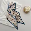 Bufanda Pequeña Biselada Nueva para Mujer Blanca de Gama Alta Estilo Coreano Estilo Japonés Corbata para Bolso Banda Estrecha para el Cabello Cinta de Bufanda Bufanda Estilo Coreano