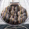 Cojín Grueso para Cesta Colgante, Cojín para Silla Colgante Tipo Nido de Pájaro de Ratán, Cojín Individual para Silla Colgante, Cojín Redondo para Mecedora Extraíble y Lavable