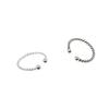 AR966-979 Plata Coreana Diseño Vintage Bolas Dobles Retorcidas S925 Plata de Ley Anillo Abierto de Bolas para Mujer
