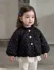 Conjunto de Ropa Acolchada de Algodón Estilo Coreano para Niñas Otoño Invierno 1 Chaqueta Acolchada para Bebé Pantalones Ligeramente Acampanados Camiseta de Manga Larga Conjunto Cálido de Tres Piezas