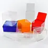 Caja de almacenamiento de acrílico, caja de exhibición cuadrada transparente con tapa abatible, hecha a medida por el fabricante, libre de rayones, a prueba de polvo, regalo decorativo
