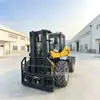 Carretilla Elevadora Grande Todoterreno, Carretilla Elevadora Hidráulica de Alto Caballaje Diésel para Transferencia de Materiales en Terreno Montañoso Fangoso, Carretilla Elevadora Todoterreno de Tracción en las Cuatro Ruedas