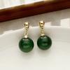 Pendientes de perlas color champán, ligeros, lujosos, de alta gama, estilo moderno y actual, elegantes y modernos, para mujer.