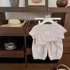 [Colección de trajes para niñas] Traje de lima Corea del Sur Ropa para niños Traje de verano para niñas estilo extranjero Venta al por mayor una generación de marea capilar