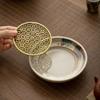 Tazón de té retro grande individual de Xi le gaiwan de color gris hierba y madera, tazón de té kung fu, tazón de té gaiwan de tres piezas sin quemaduras