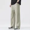 Calças de trabalho Lyocell Tencel de alta qualidade para homens, novo modelo 2026, soltas, respiráveis, de corte reto, perna larga, calças compridas casuais, atacado