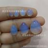 4x 6~20mm Ópalo Moonlight Base Plana Forma de Gota Anillo Cara Luz Azul Anillo Perla Proteica Cara Joyería Incrustada con Piedra Desnuda