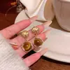 Brincos de Prata 925 Esterlina Esmaltados com Pérola e Flor de Zircônia para Mulheres, Novo Modelo Popular, Brincos Clássicos de Luxo de Alta Qualidade