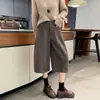 Pantalones de mezcla de lana 70-80% con cintura elástica, diseño de pierna curva, nueva colección otoño/invierno 2026, pantalones elegantes para mujer, pantalones casuales versátiles estilo coreano