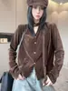 Camisa de terciopelo con cuello en V y lazo estilo coreano para mujer, nuevo modelo otoño 2026, corte holgado, adelgazante, versátil, top de manga larga para mujeres petite