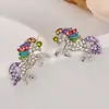 Joyería de moda europea y americana nuevo deseo Amazon AliExpress ebay color popular pendientes de botón poni unicornio para mujer