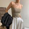 Verão spice girl cor sólida Camisole colete cinto das mulheres uma peça peitoral almofada fina alça de ombro emagrecedor base tubo superior moda desgaste exterior